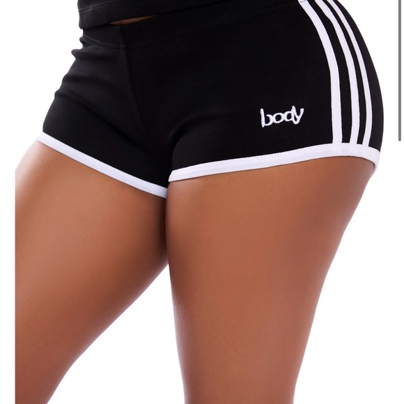 Women's Black Athletic Shorts - Picture 1 of 2